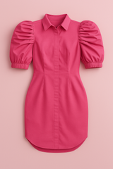 Vestido talego mango fucsia