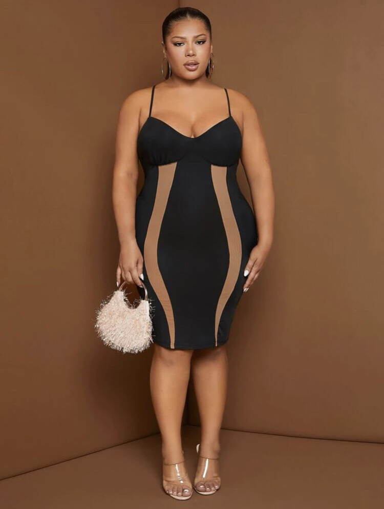Vestido ajustado con tirantes