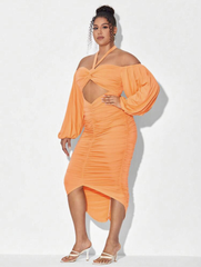 Vestido ajustado naranja
