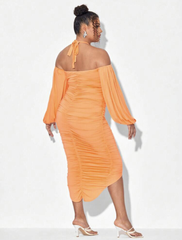 Vestido ajustado naranja