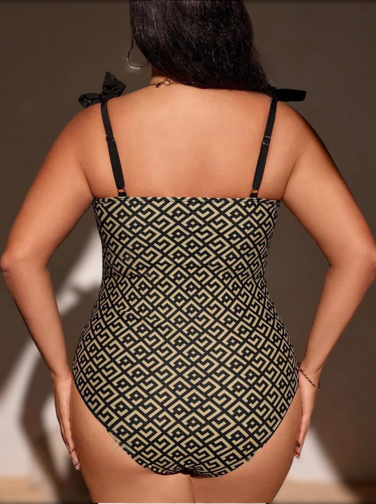 Traje de baño bandeau estampado