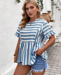 Blusa peplum de rayas bebe