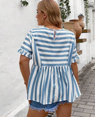 Blusa peplum de rayas bebe