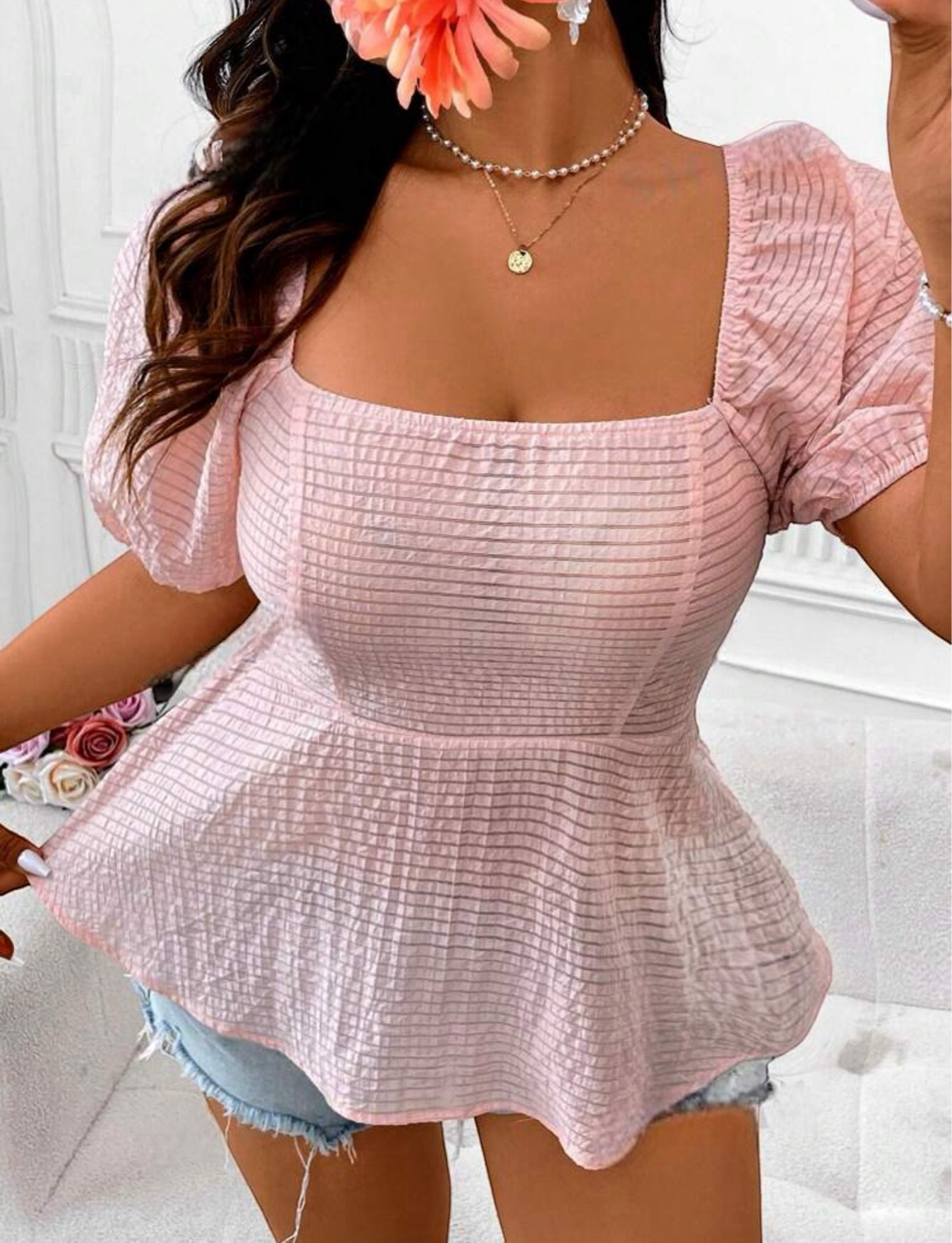 Blusa princesa con moño trasero