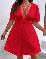 Vestido de tira cruzada