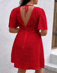 Vestido de tira cruzada