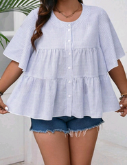 Blusa peplum de rayas