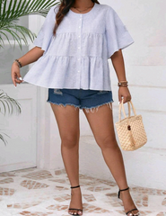Blusa peplum de rayas