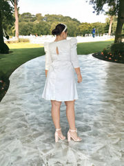 Vestido chocolate blanco