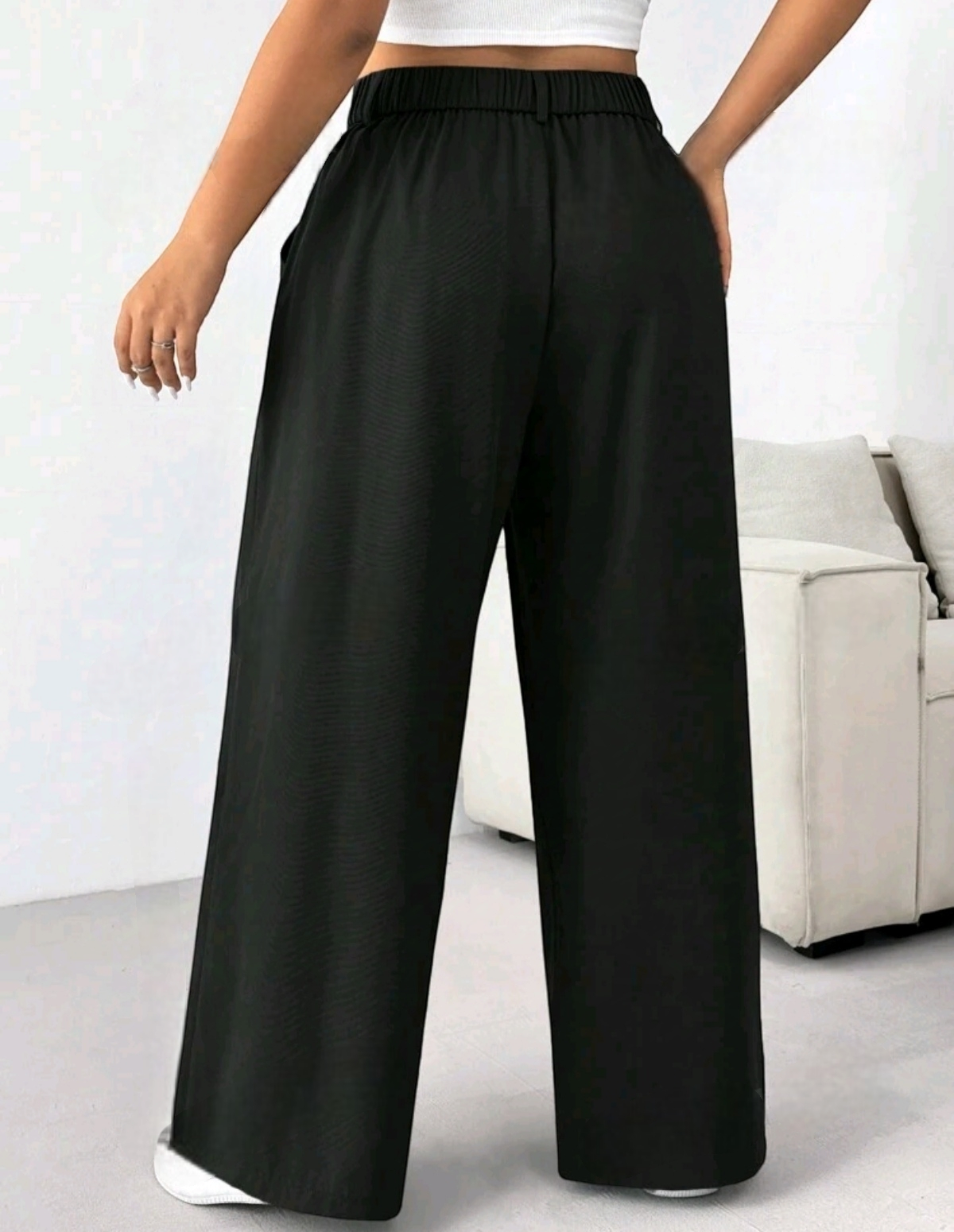 Pantalón ancho negro