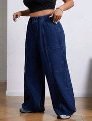 Jean holgado con cintura elastica