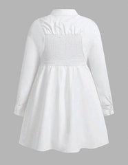 Vestido blanco con elástico ligero