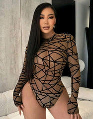 Body manga larga MESH