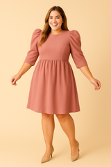 Vestido chocolate palo de rosa