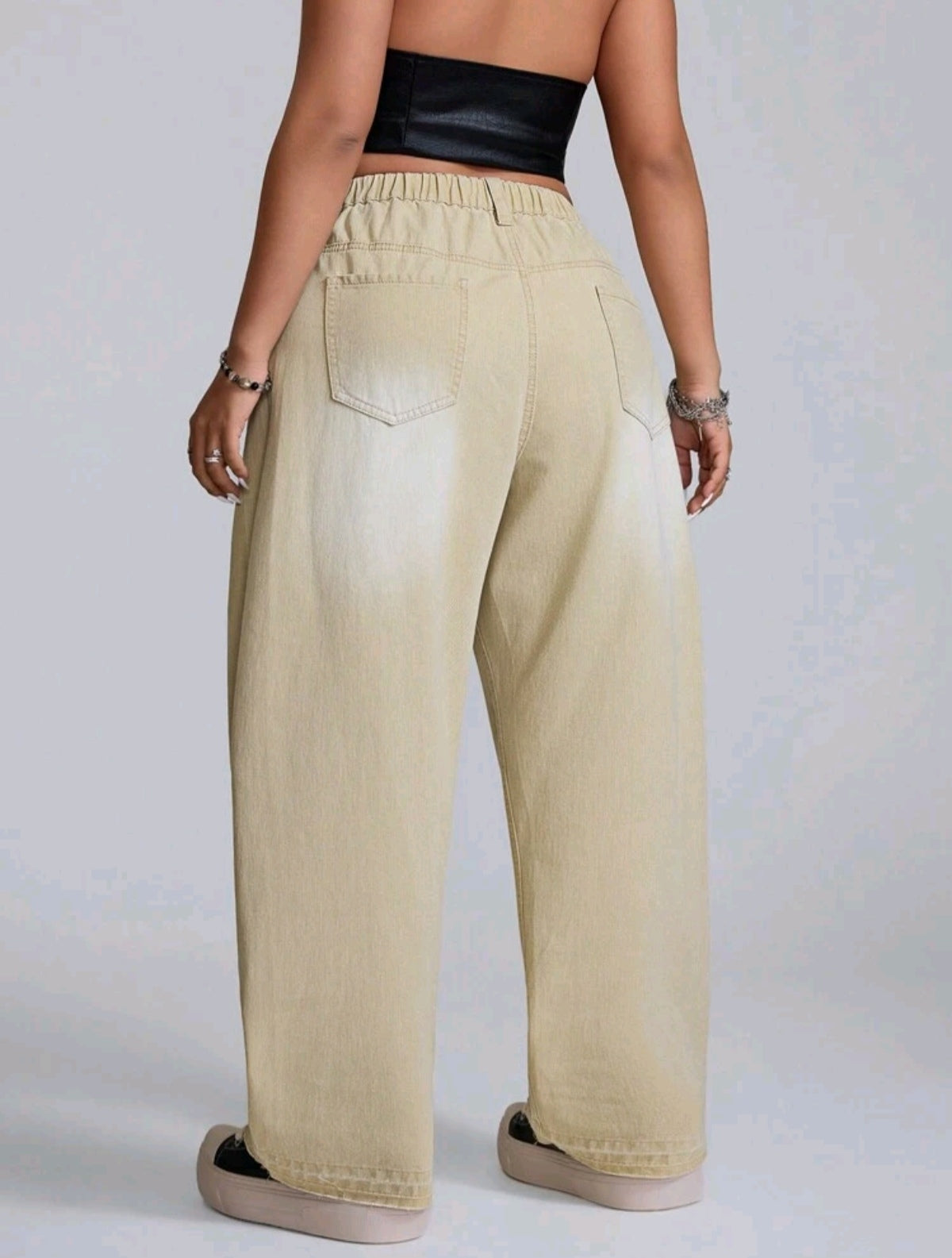 Jean pierna recta beige
