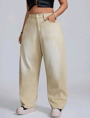 Jean pierna recta beige