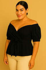 Blusa pitalla negra