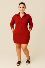 Vestido Talego Mango Light Rojo