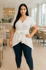 blusa cola de pato plus size